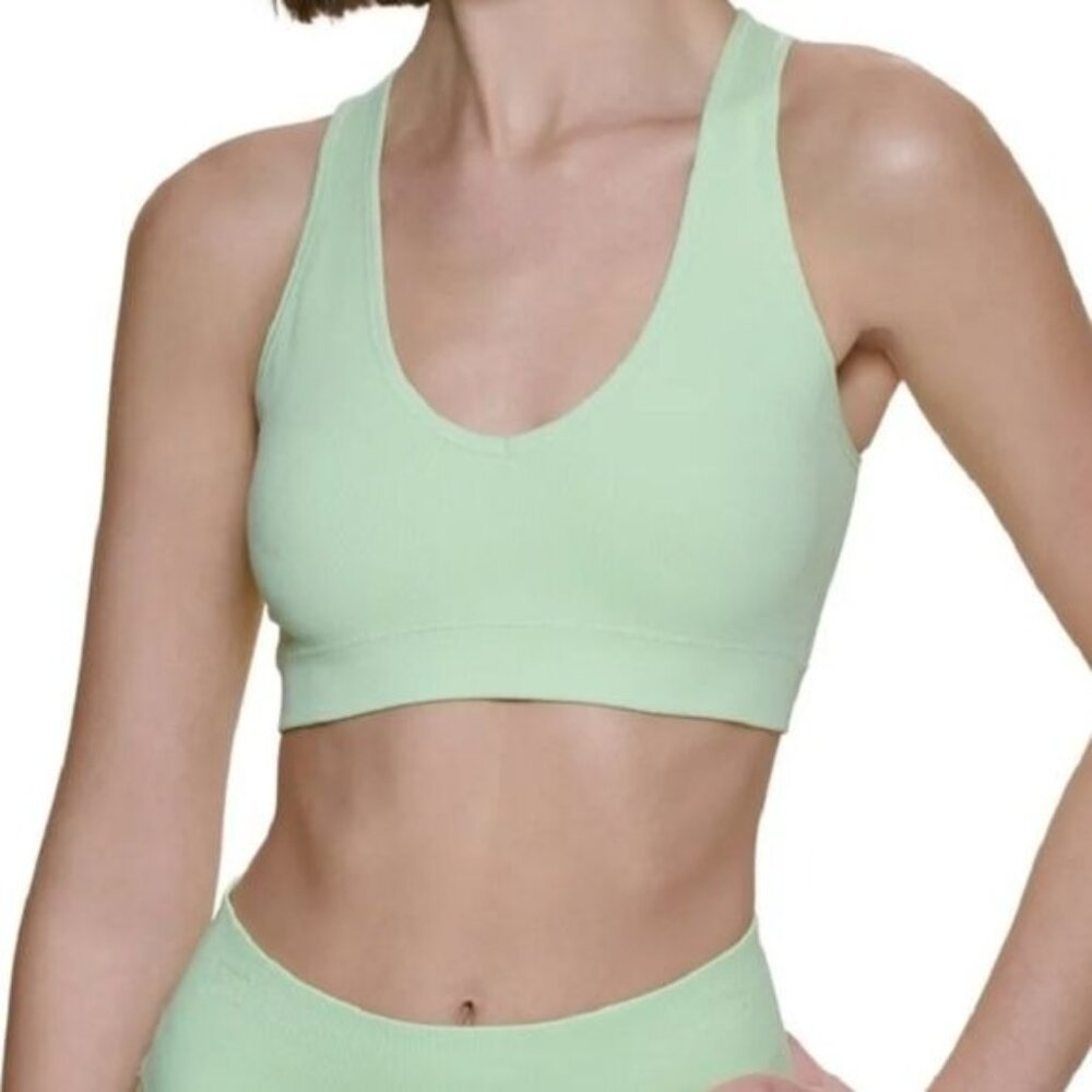 Calvin Klein Performance Sports Bra Small New Green Sporty Yoga Athleisure Gym